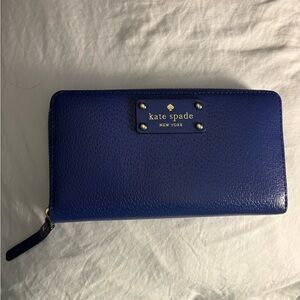 Kate Spade Royal Blue Zip Wallet